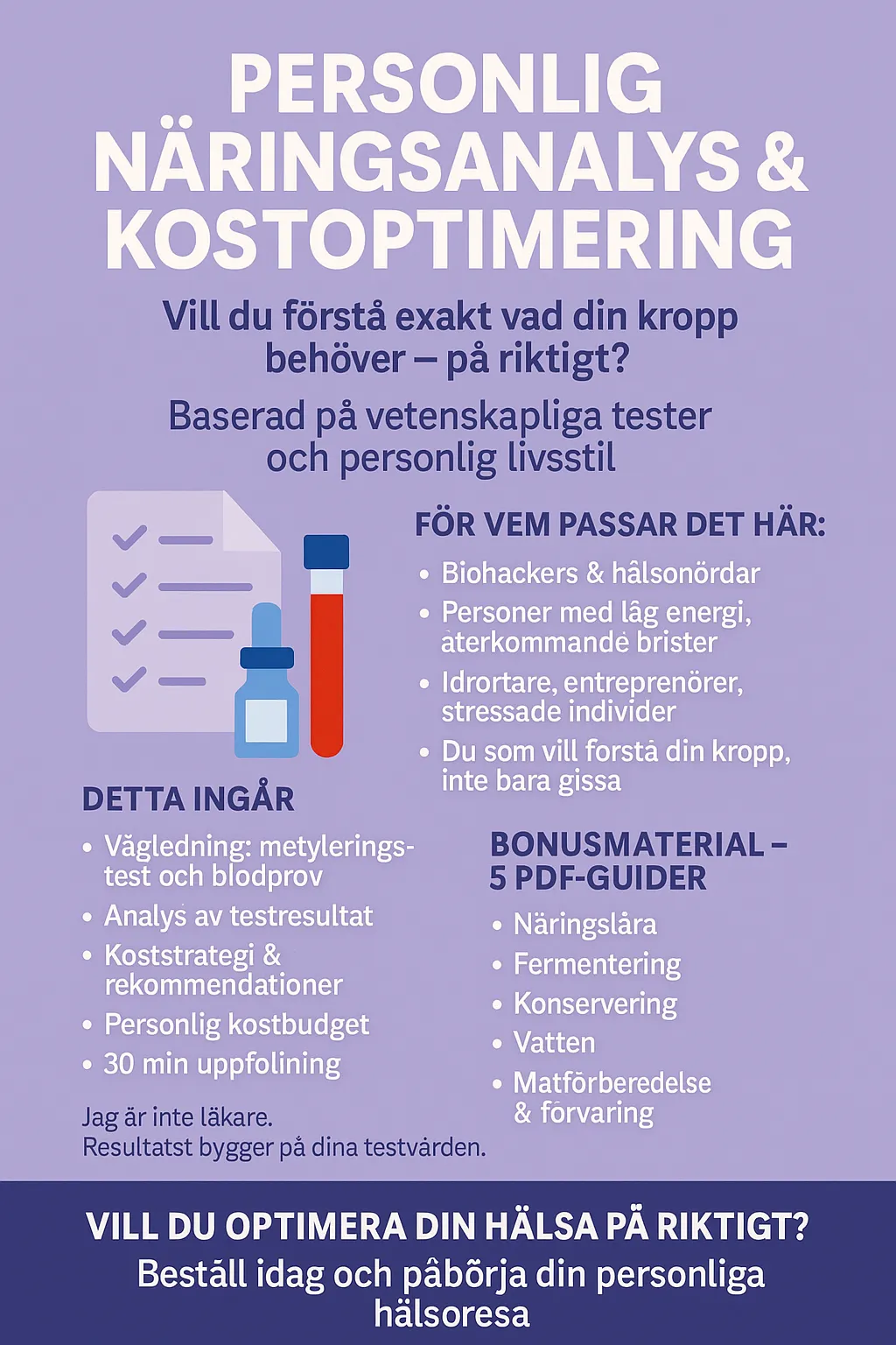 Personlig Näringsanalys & Kostoptimering