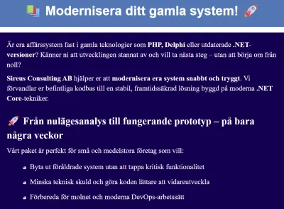 Modernisera era system snabbt och tryggt, vi omvandlar kodbasen till en stabil .NET Core-lösning.
