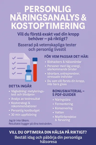 Personlig Näringsanalys & Kostoptimering